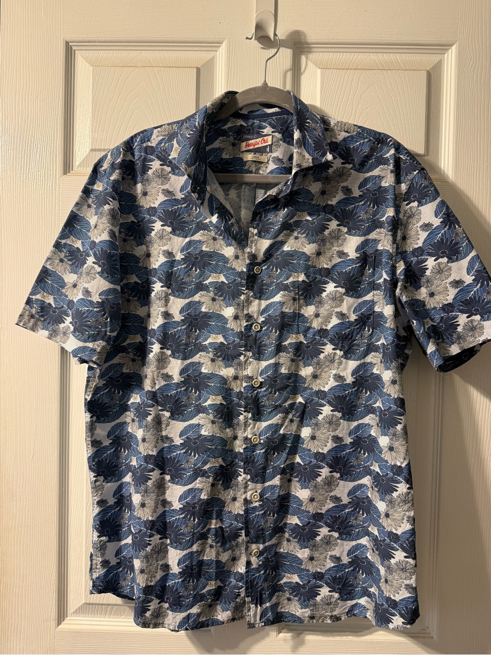 Johnnie-O Men's Short-Sleeve Floral Button-Down Shirt in Blue